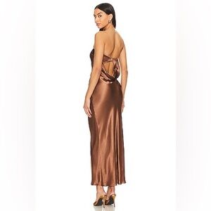 Bec & Bridge Moondance Bronze Brown Strapless Maxi Dress 2